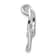 Sterling Silver and 14K Rose Gold Over Sterling Silver Cubic Zirconia
Heart with Footprint Pendant