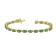 9.40ctw Emerald and Diamond Bracelet set in 14k Yellow Gold