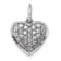 Rhodium Over 14k White Gold Diamond Heart Pendant