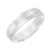 6mm Step-Edge Comfort Fit Band in White Tungsten Carbide with Satin Finish