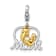 Sterling Silver and Gold Tone Rhodium Over Sterling Silver Cubic
Zirconia Mother's Love Mom Charm