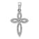 Rhodium Over 14k White Gold Diamond Cross Pendant