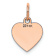 14k Rose Gold Polished Heart Shaped Disc Pendant