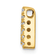 14K Yellow Gold Diamond Letter A Initial Charm