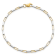 14K Two-tone Polished Fancy Box Links 7.5-inch Bracelet