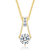 Moissanite Trapeze Pendant In 14K Gold Over Sterling Silver 1.50ctw DEW