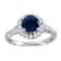 1.85ctw Sapphire and Diamond Ring in 14k White Gold