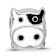 Sterling Silver Enamel Cow Face Bead