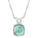 8mm Cushion Labradorite Rhodium Over Sterling Silver Pendant With Chain