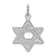 Rhodium Over 14k White Gold Star of David Charm