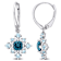 2.63ctw London Blue, Sky Blue and White Topaz Cluster Earrings in
Sterling Silver