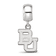 Sterling Silver Rhodium-plated LogoArt Baylor University Small Dangle Bead