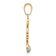 14k Two-tone Gold Diamond-Cut Cat and Ball Pendant