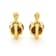 14K Yellow Gold Over Sterling Silver Black Onyx Round Drop Earrings