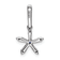 Rhodium Over 14k White Gold Blue Sapphire and Diamond Star Pendant