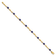 14k Yellow Gold and Rhodium Over 14k Yellow Gold Diamond and Oval
Sapphire Bracelet