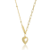 Sleek Heart Pendant Necklace In 14K Gold Over Sterling Silver