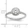Rhodium Over 14K White Gold Eternal Promise Lab Grown Diamond Halo Ring