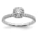 Rhodium Over 14K White Gold Eternal Promise Lab Grown Diamond Halo Ring