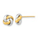 14k Yellow Gold and 14k White Gold Polished Love Knot Stud Earrings