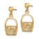 14K Yellow Gold Textured Nantucket Basket Earrings