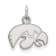 Rhodium Over Sterling Silver LogoArt University of Lowa Extra Small Pendant