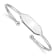 Rhodium Over Sterling Silver Polished ID Children's Cuff Bangle