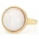 Round Mabe Pearl Solitaire Ring In 18K Gold Over Sterling Silver