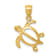 14K Yellow Gold Open Turtle Pendant