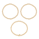 Initial F CZ Beaded Bracelet Set In 14K Gold Over Brass 0.12ctw
