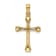 14k Yellow Gold Polished Beveled Cut-out Cross Pendant