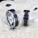 KILAUEA Men’s Polished Tungsten Wedding Band with Lava Rock Stone Inlay
w/Polished Beveled Edges 8mm