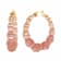 14K Yellow Gold Over Sterling Silver Bamboo Acrylic Hoops in Autumn Leaves