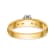 14K Yellow Gold Polished Finished Engagement Ring 0.09ctw