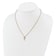 14K Yellow Gold Over Sterling Silver Polished Cubic Zirconia Latin Cross Necklace