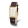 Mens Charles Hubert Leather Band Cream Dial 27x37mm Watch
