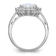Rhodium Over Sterling Silver Lab Created Opal and Cubic Zirconia Oval
Halo Ring