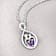 Purple Amethyst Mom and Child Rhodium Over Sterling Silver Heart Pendant
With Chain 0.14ct