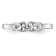 Rhodium Over 14K White Gold Lab Grown Diamond SI1/SI2, G H I, 3-Stone
Engagement Ring