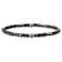 Gray Hematite Beaded Stretch Bracelet In Sterling Silver