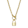 Locket Charm Necklace In 14K Gold Over Brass