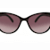 OSCAR by Oscar de la Renta Black Cat Eye Frame / Smoke Gradient Lenses Sunglasses