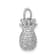 Rhodium Over 14k White Gold Diamond Pineapple Pendant