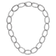 Rhodium Over Sterling Silver 18mm Oval Link 18 inch Necklace