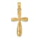 14k Yellow Gold 3D Polished Twisted Cross Pendant