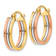 14k Yellow Gold, 14k White Gold and 14k Rose Gold 11/16" Hoop Earrings