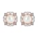 7mm Round White Freshwater Pearl and 0.18ctw Diamond 10K Rose Gold
Floral Stud Earrings