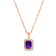 Octagonal Amethyst and Cubic Zirconia 18K Rose Gold Over Sterling Silver
Pendant with chain, 2.13ctw