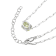 Green Cubic Zirconia Rhodium Over Sterling Silver Paperclip Necklace 3.26ctw