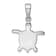 Rhodium Over Sterling Silver Lab Created Blue Opal Turtle Pendant
